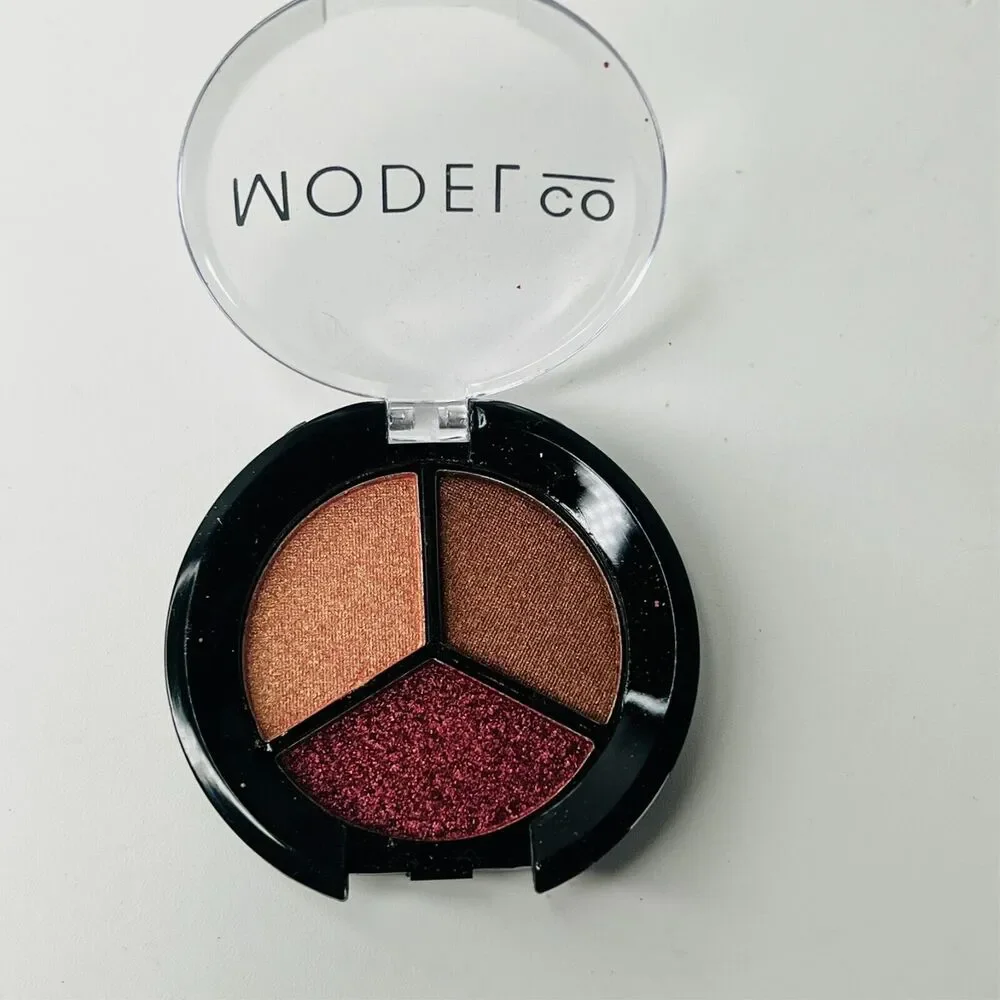 Model Co Metallic Eyeshadow Trio Palette Mykonos Warm Neutrals 3g .1oz New NIB